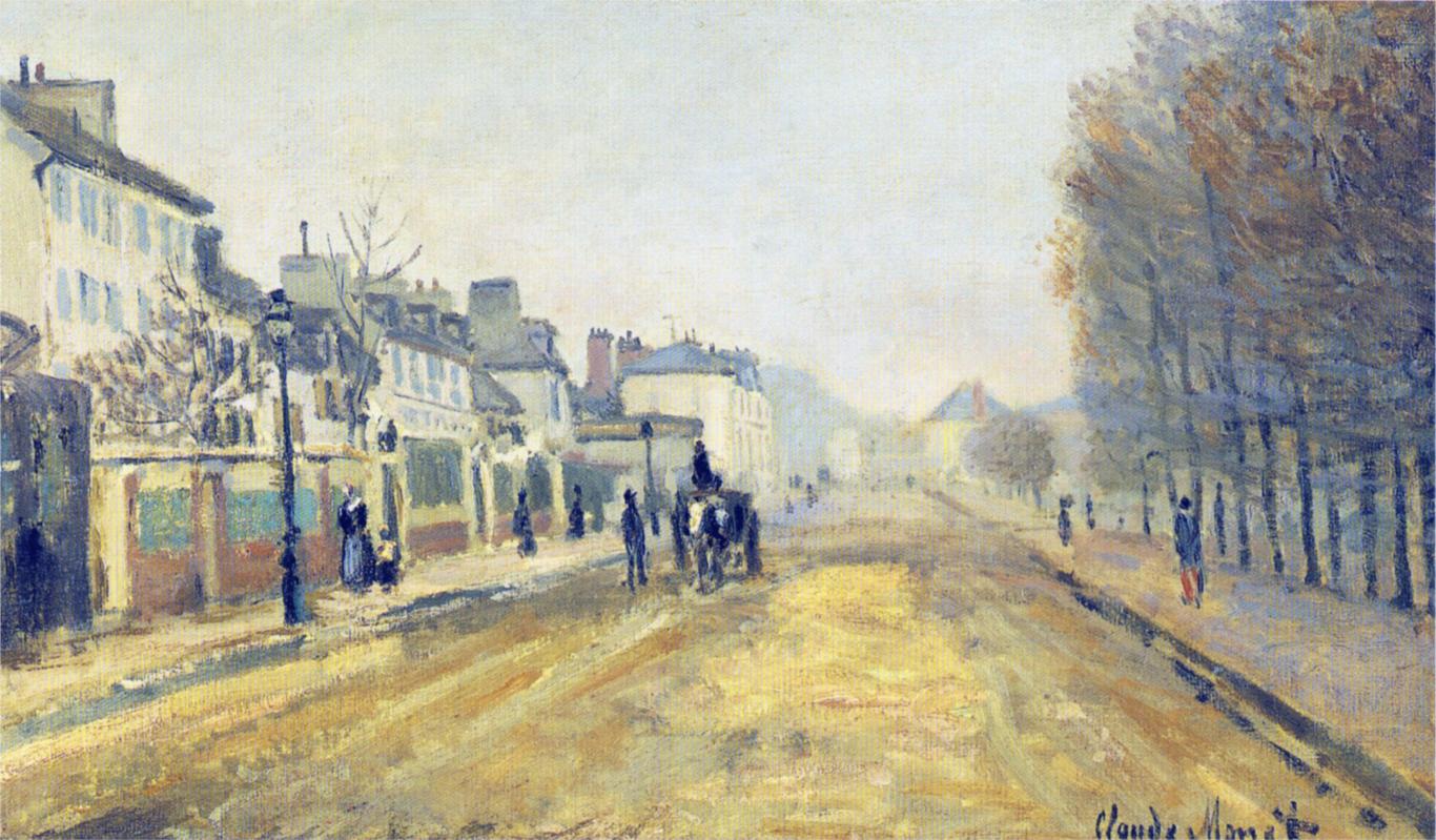 The Boulevard Heloise in Argenteuil, 1872 - Claude Monet Paintings